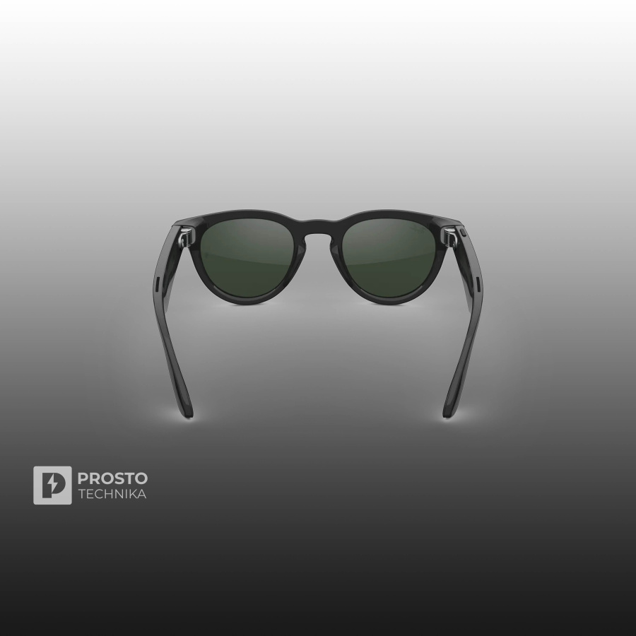 Ray-Ban Headliner (Gen 2) Глянцевый Чёрный с Прозрачно-Графитово-Зелёными Линзами